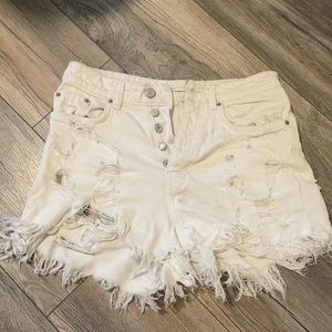White High Waisted ZARA Shorts